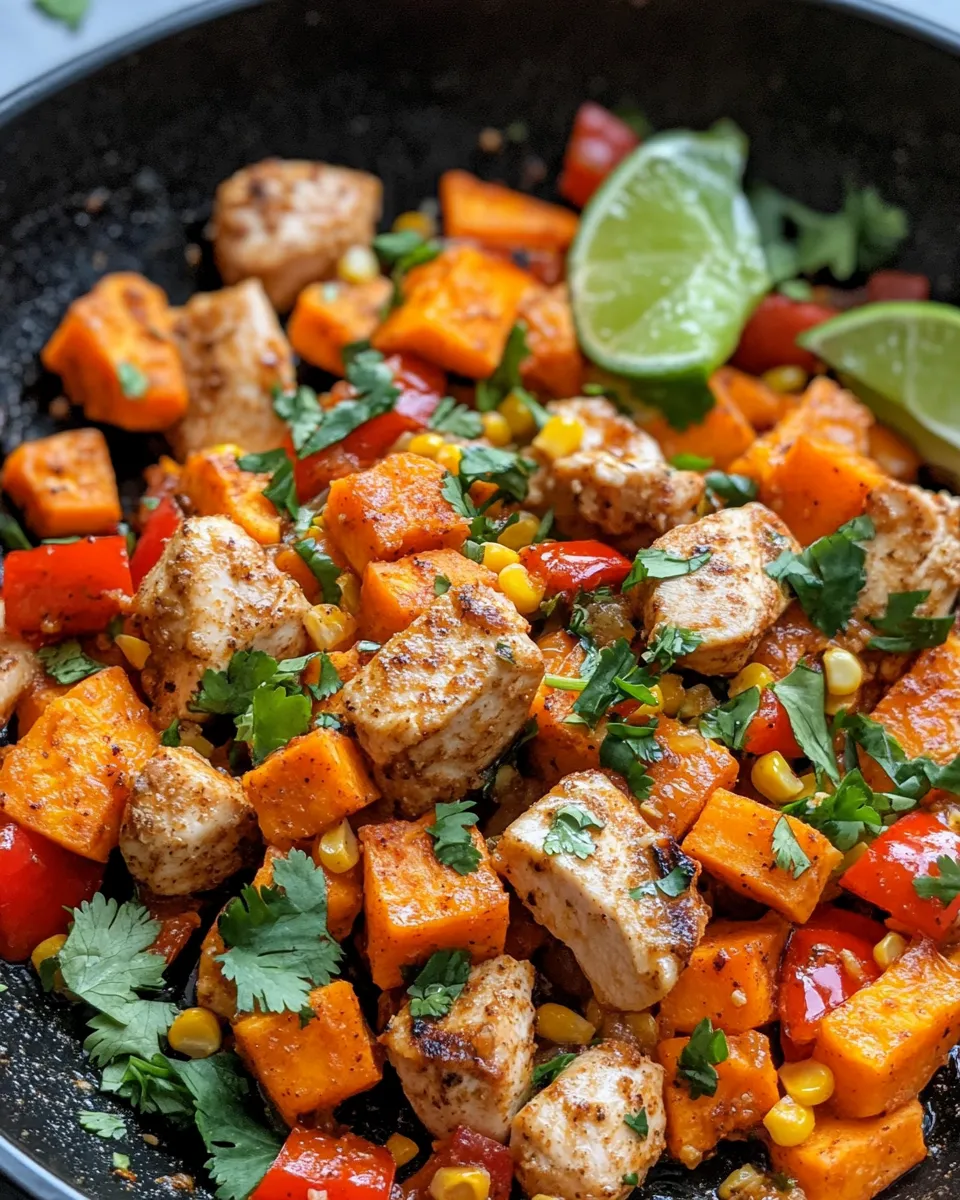 Delicious Chili Lime Sweet Potato Chicken plate image