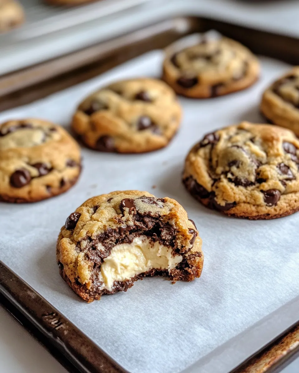 Classic Chocolate Chip Cheesecake Stuffed Cookies dish photo