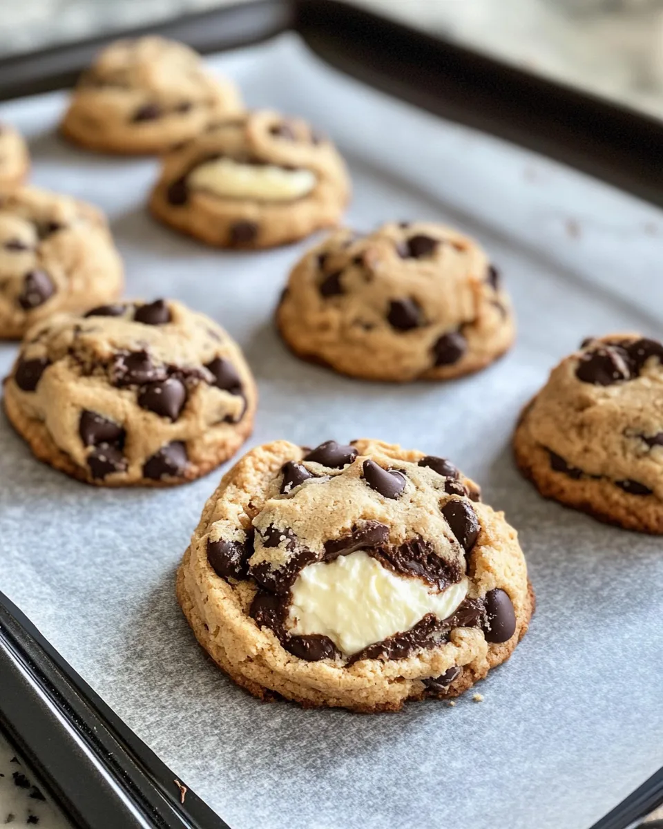 Homemade Chocolate Chip Cheesecake Stuffed Cookies picture