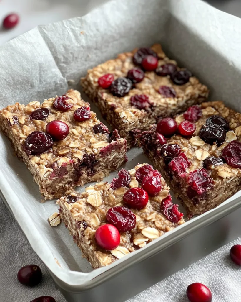 Classic Chocolate Covered Cranberry Oat Bars image