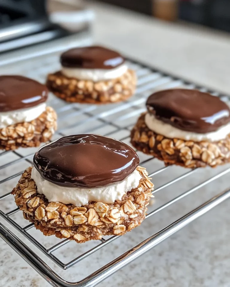 Delicious Chocolate Dipped Oatmeal Cream Pies photo