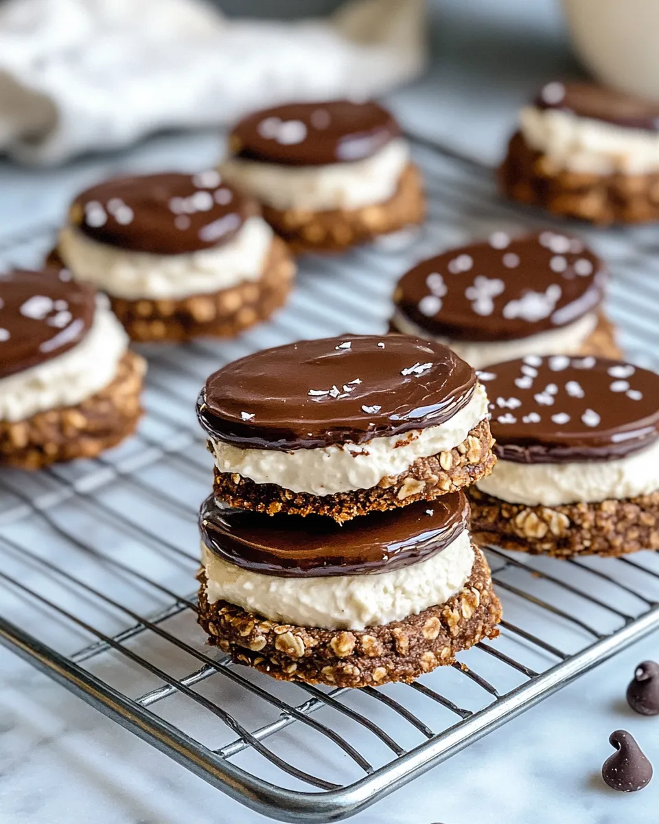 Classic Chocolate Dipped Oatmeal Cream Pies dish photo