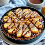 Homemade Chocolate Ganache Pear Upside-Down Cake photo