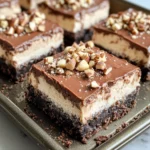 Homemade Chocolate Hazelnut Cheesecake Bars photo