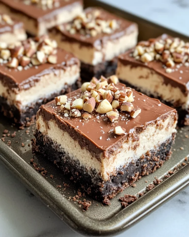 Homemade Chocolate Hazelnut Cheesecake Bars photo