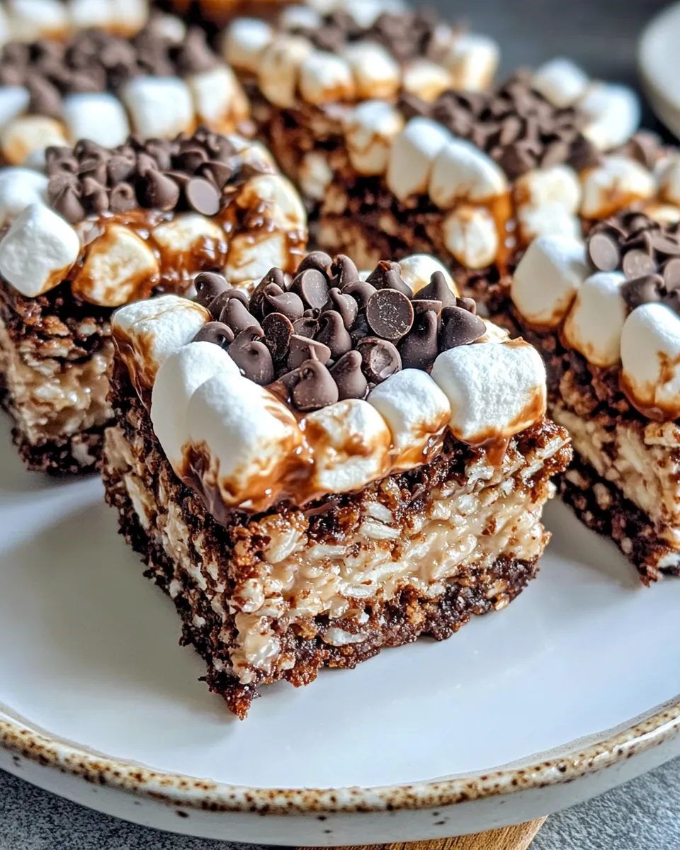 Homemade Chocolate Marshmallow Krispie Treats photo