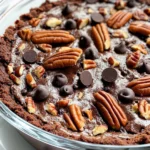 Homemade Chocolate Pecan Brownie Pie photo