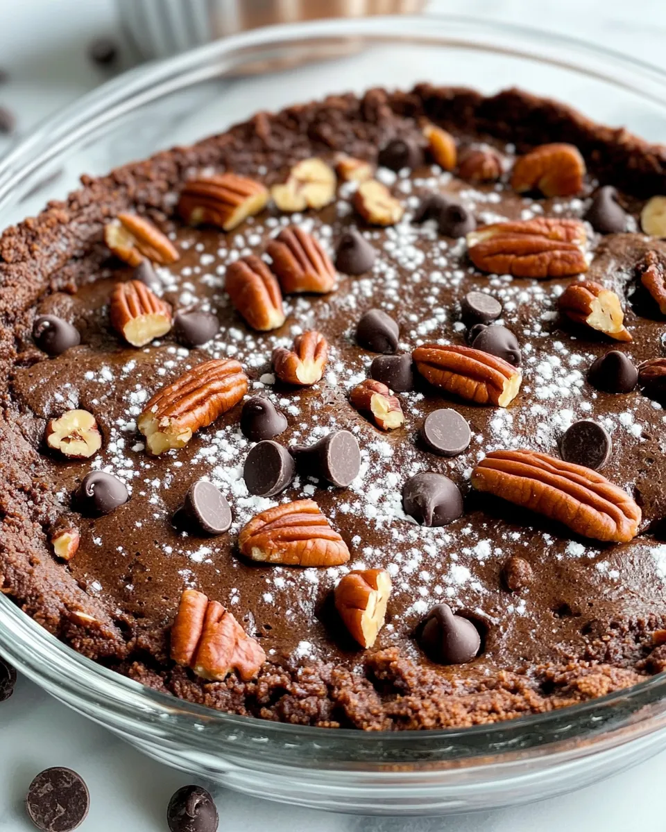 Classic Chocolate Pecan Brownie Pie image