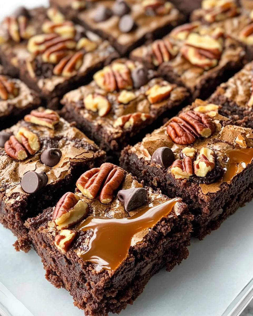 Delicious Chocolate Pecan Turtle Brownies dish photo
