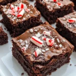 Homemade Chocolate Peppermint Bark Brownies photo
