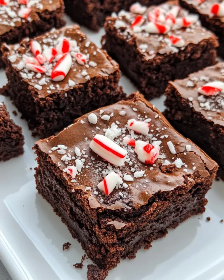Homemade Chocolate Peppermint Bark Brownies photo