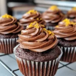 Homemade Chocolate Pumpkin Spice Cupcakes photo