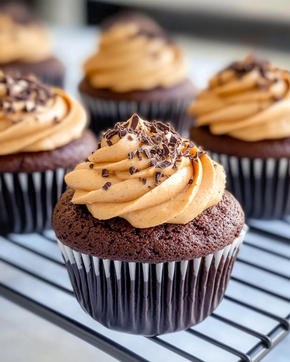 Classic Chocolate Pumpkin Spice Cupcakes image