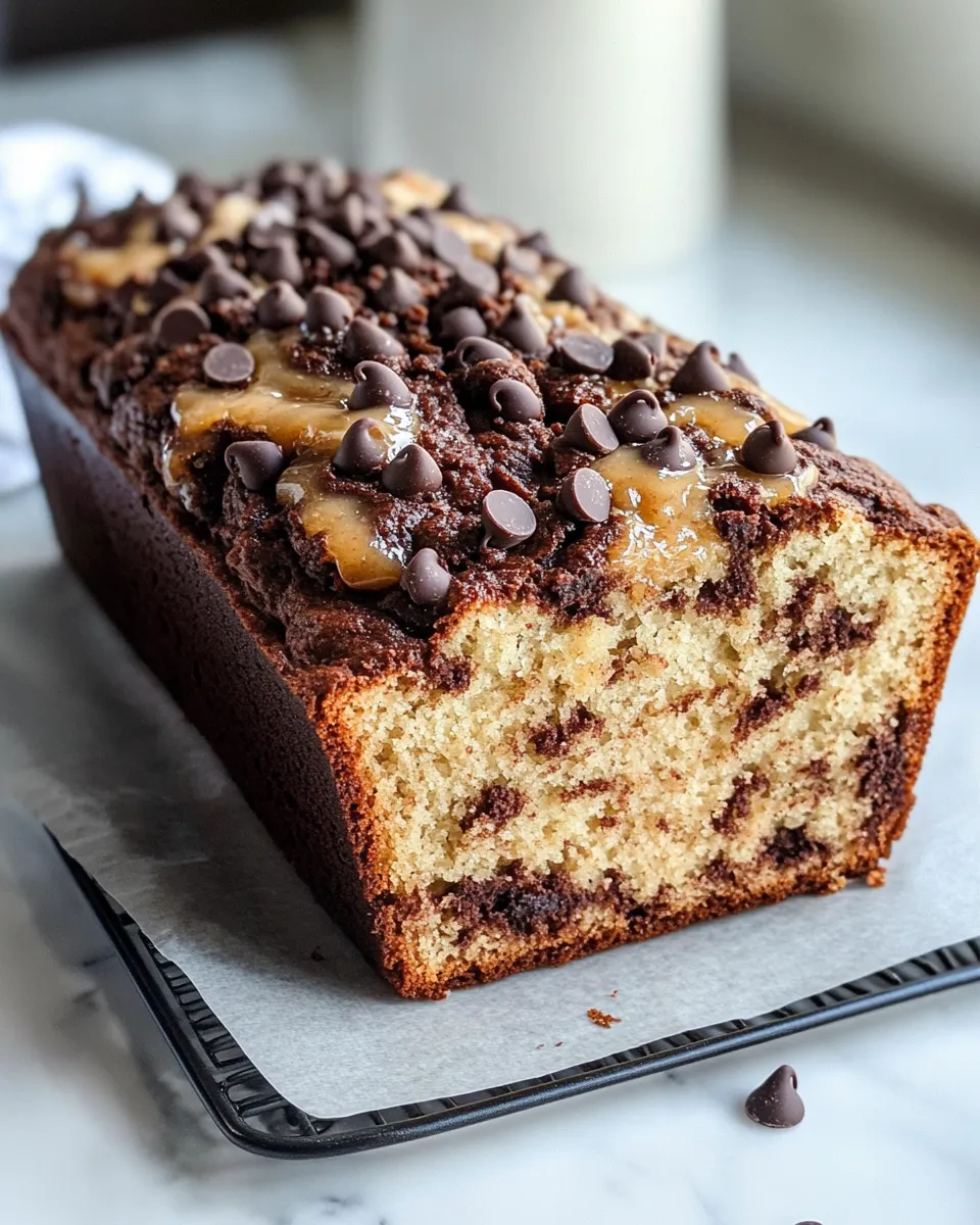Delicious Chocolate Swirl Apple Butter Bread food shot