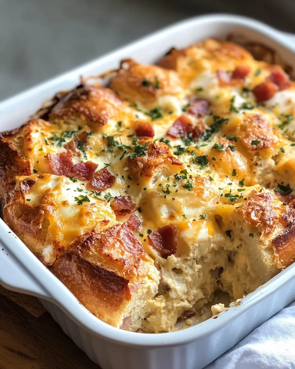 Easy Christmas Morning Breakfast Strata dish photo