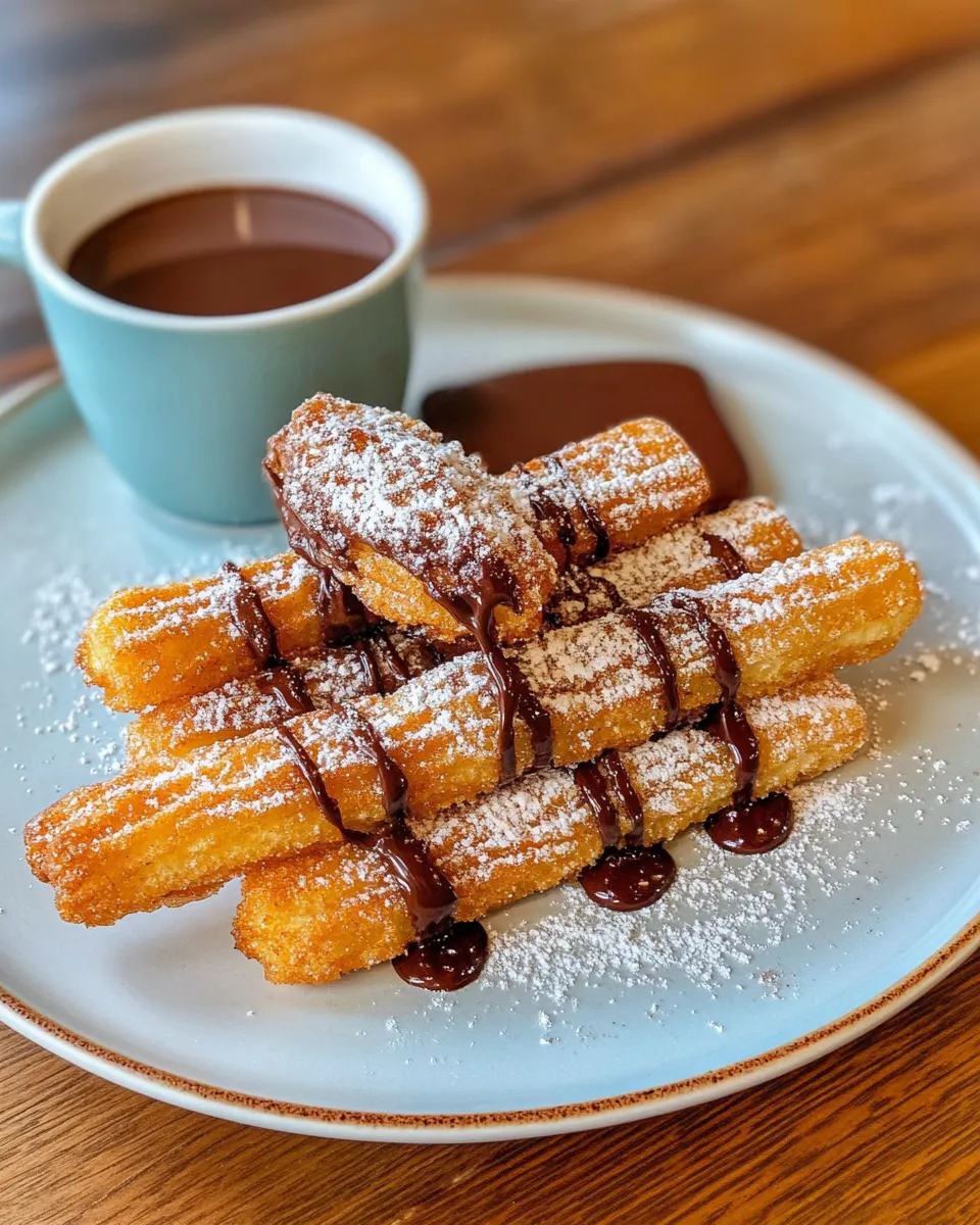 Delicious Cinnamon Sugar Churros with Chocolate Sauce dish photo