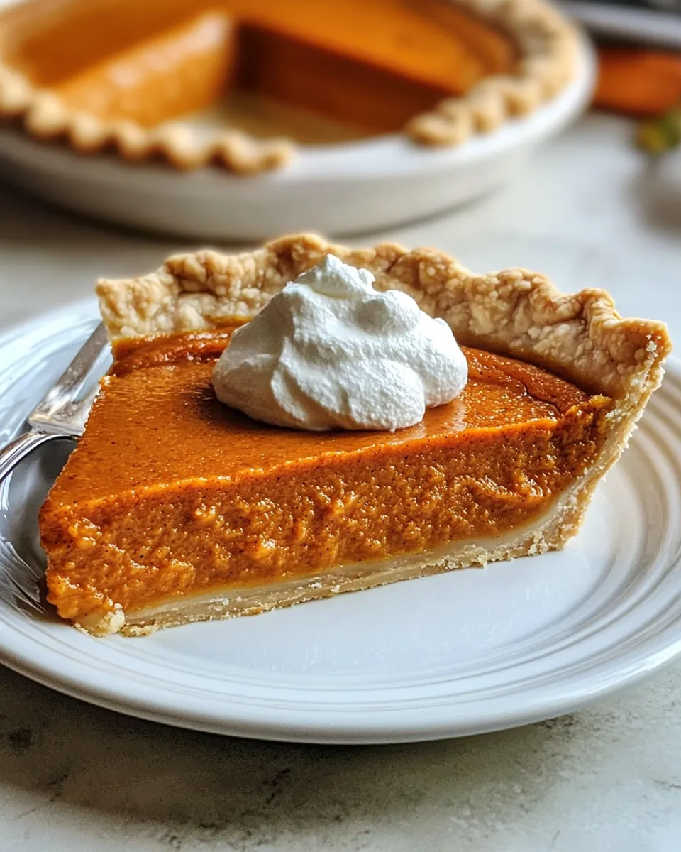 Delicious Classic Pumpkin Pie food shot