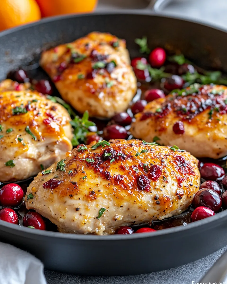 Easy Cranberry Orange Glazed Chicken recipe image