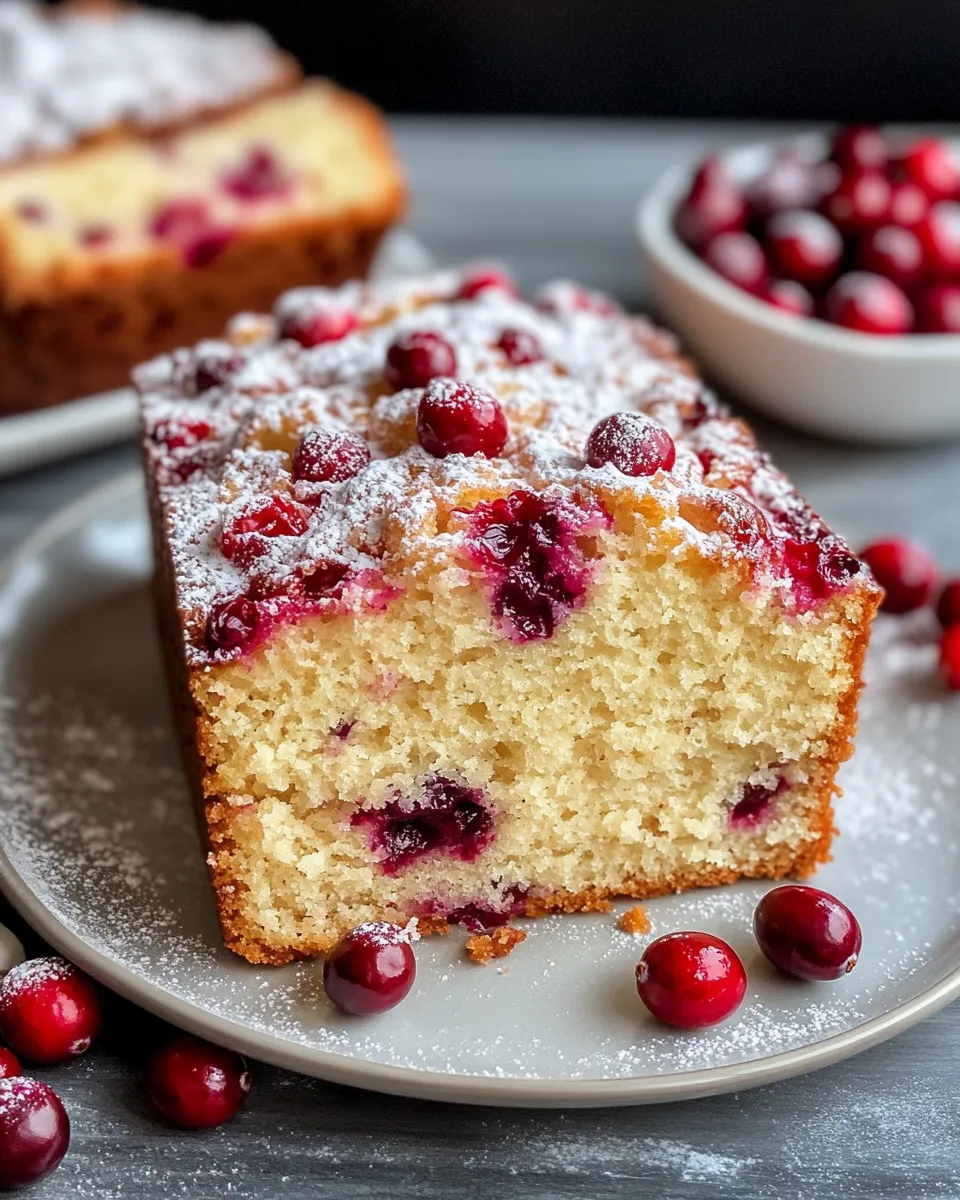 Delicious Cranberry Orange Pound Cake dish photo