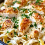 Homemade Creamy Alfredo Chicken Bake recipe photo