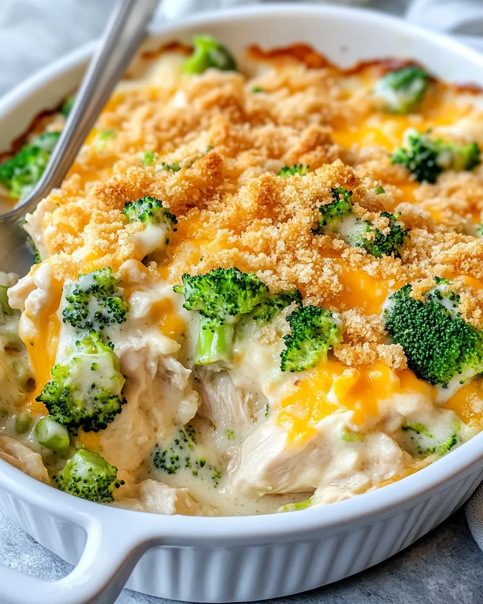 Classic Creamy Broccoli Chicken Casserole dish photo