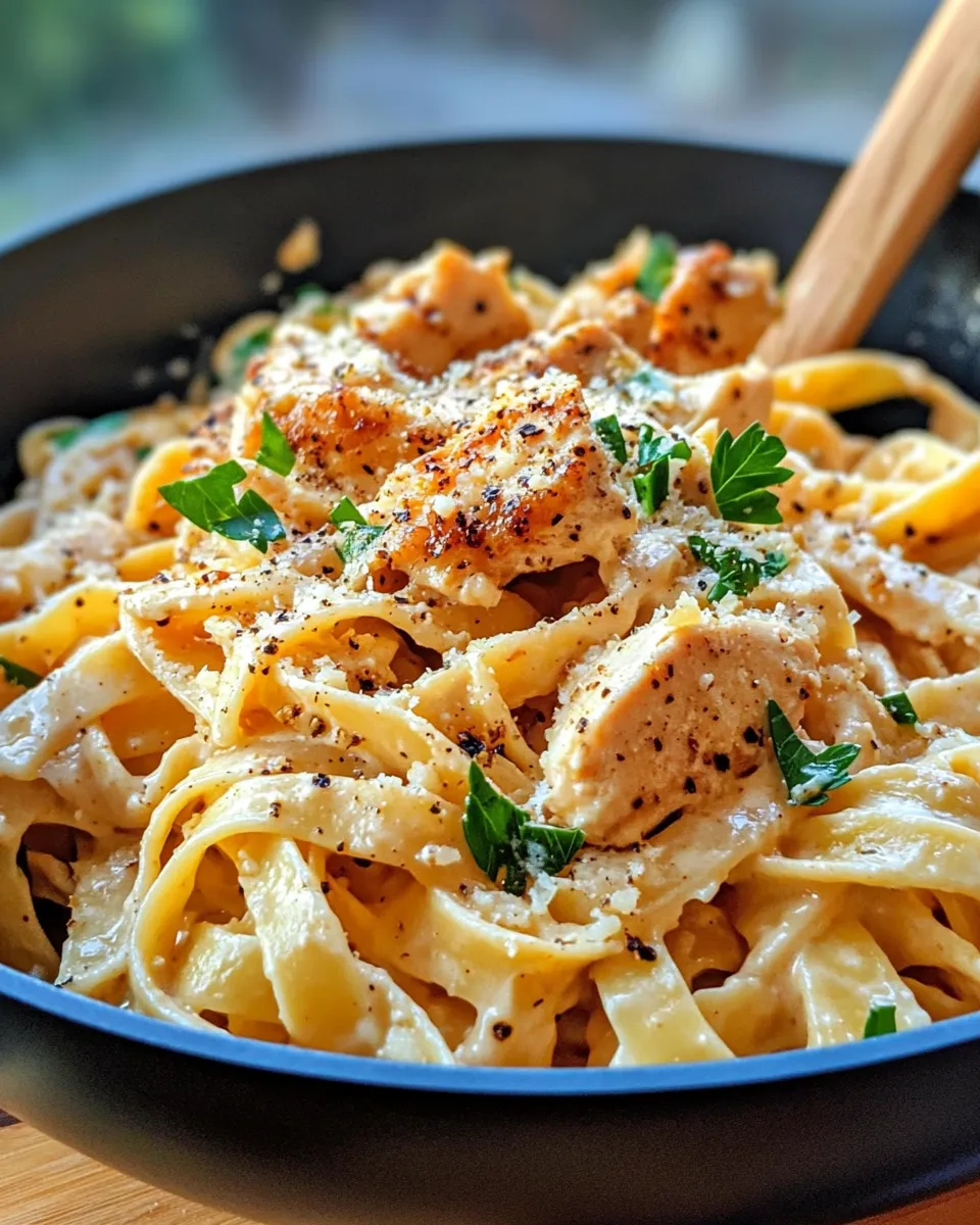 Easy Creamy Cajun Chicken Pasta food shot