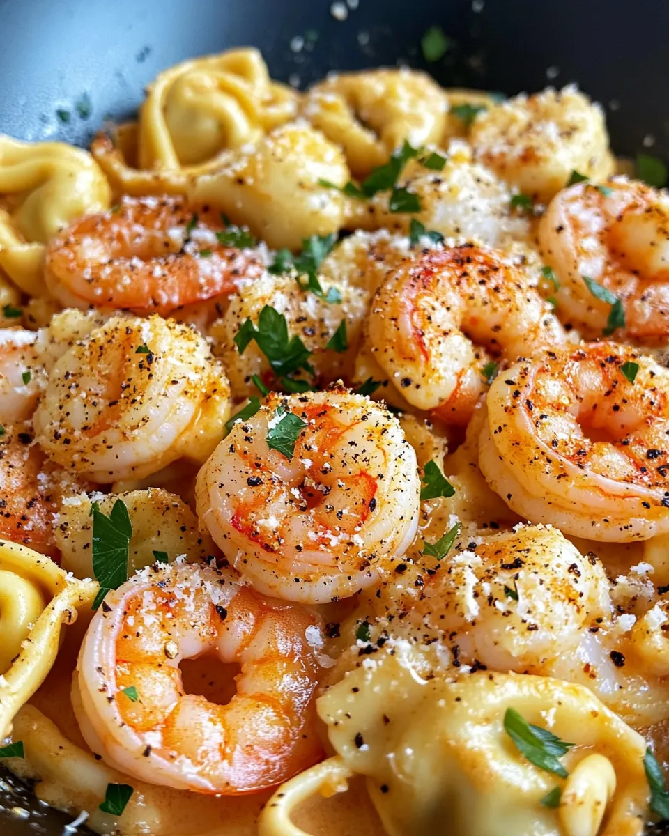 Classic Creamy Cajun Shrimp Tortellini dish photo