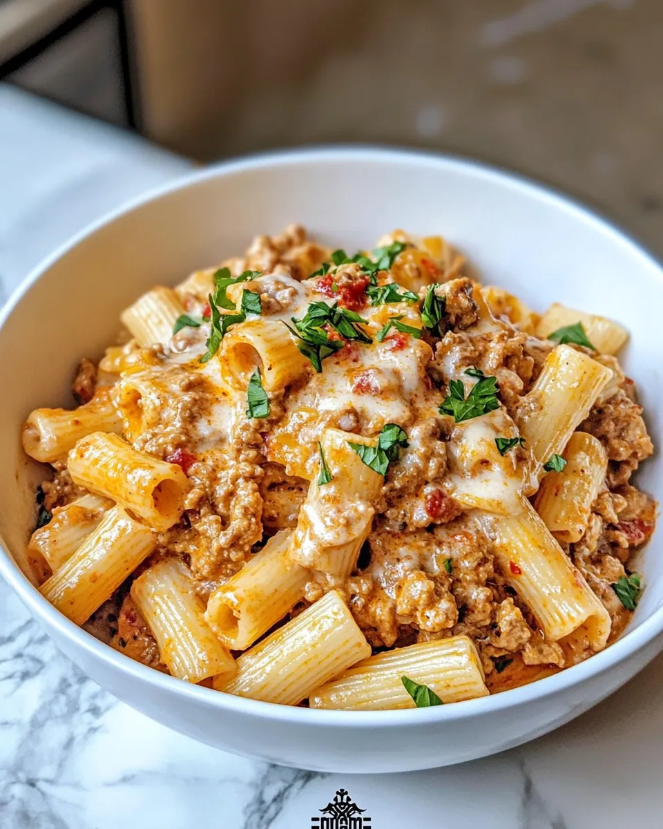 Classic Creamy Cajun Turkey Rigatoni dish photo