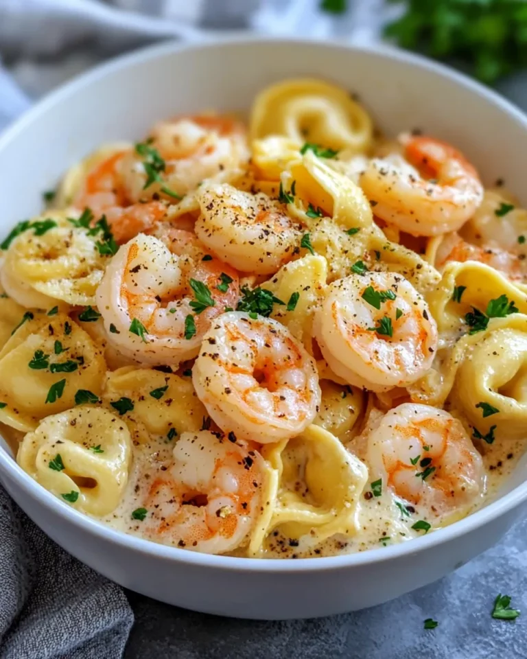 Homemade Creamy Garlic Shrimp Tortellini recipe photo