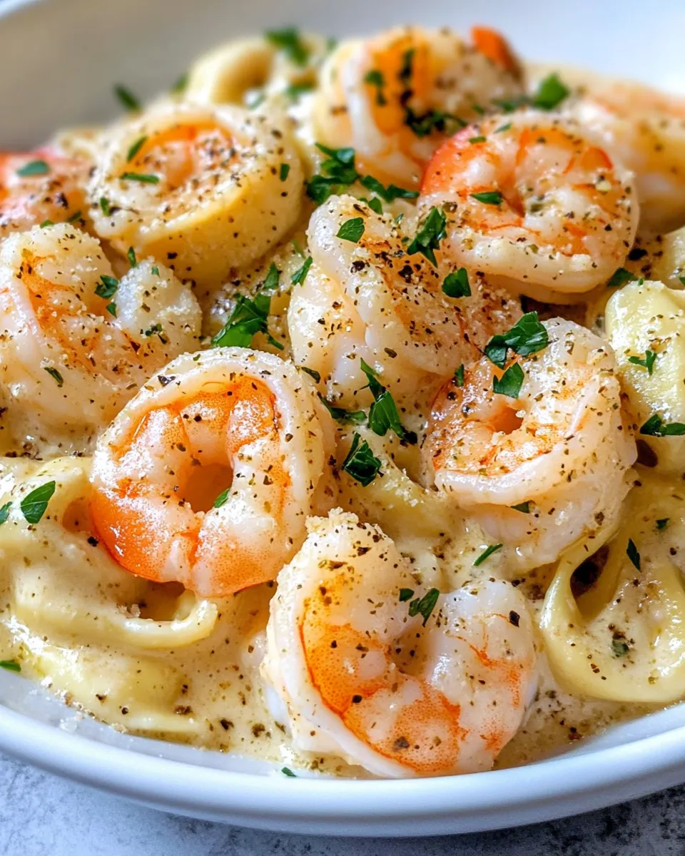 Classic Creamy Garlic Shrimp Tortellini dish photo