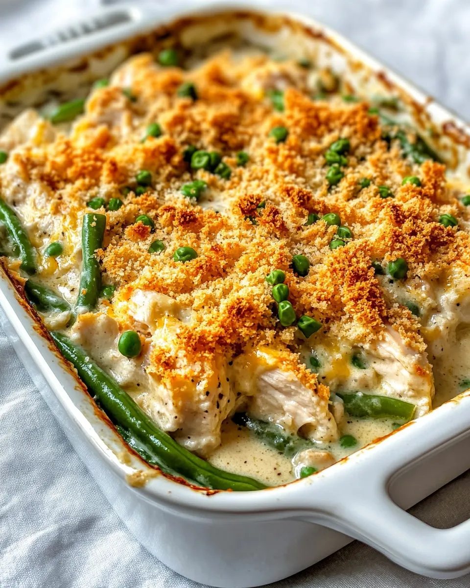 Classic Creamy Green Bean Chicken Bake recipe image