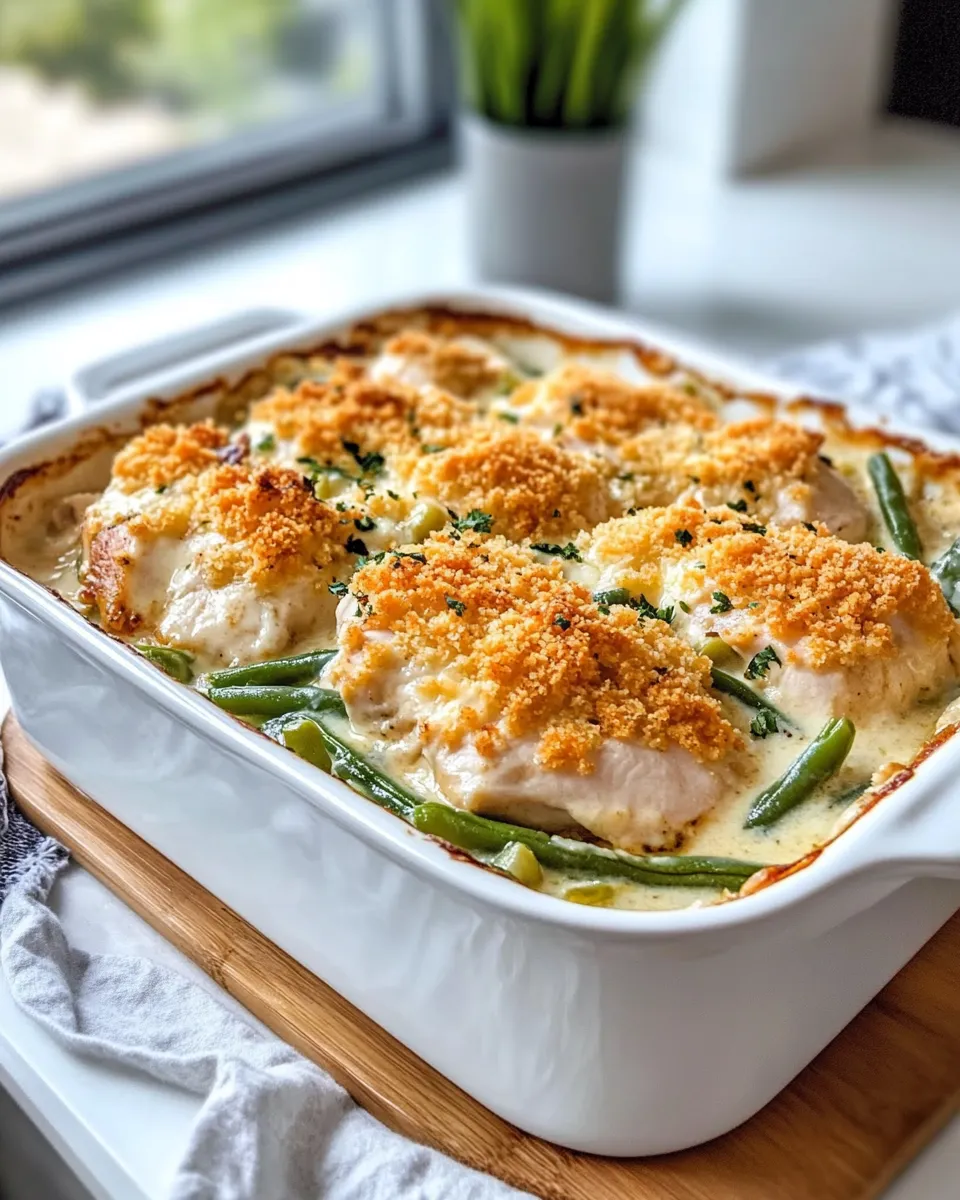 Easy Creamy Green Bean Chicken Bake dish photo