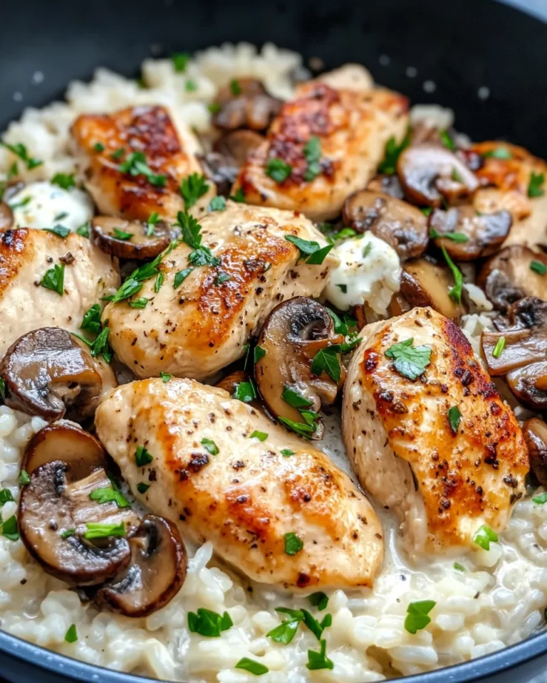 Homemade Creamy Mushroom Chicken and Rice photo