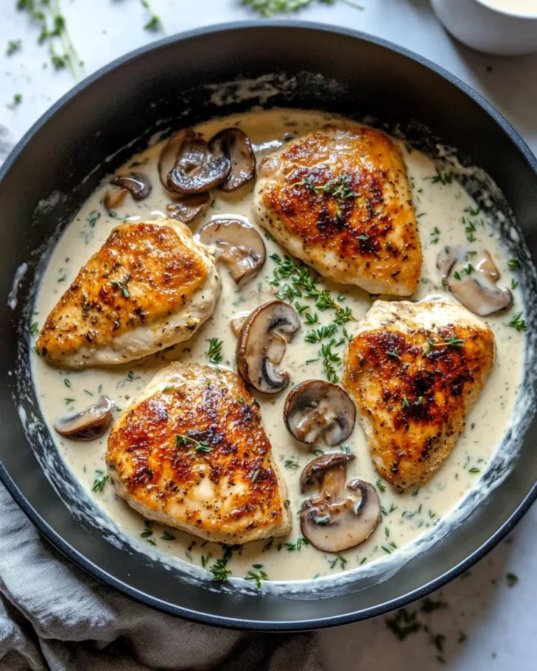 Homemade Creamy Mushroom Thyme Chicken photo