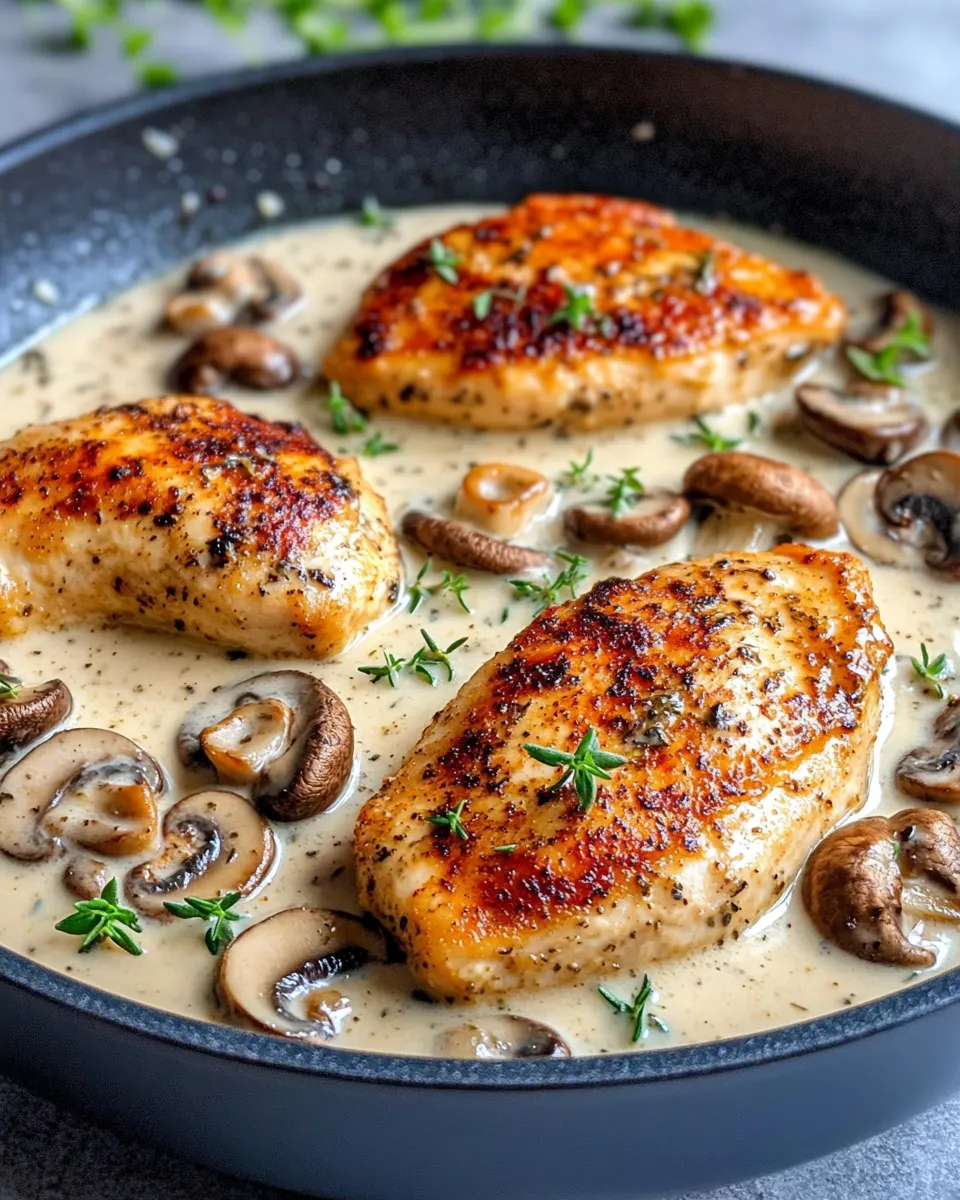 Easy Creamy Mushroom Thyme Chicken recipe photo