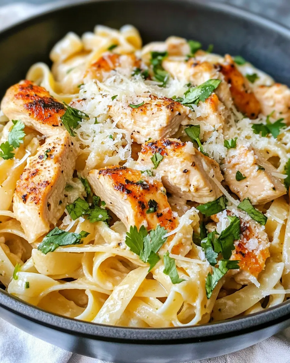 Classic Creamy Poblano Chicken Pasta dish photo