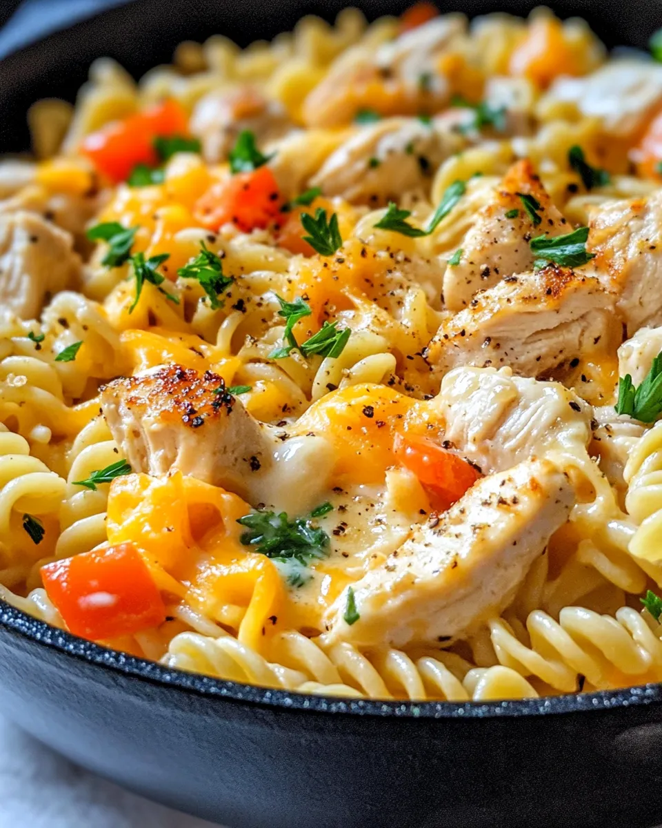 Easy Creamy Ranch Chicken Rotini food shot