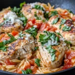 Homemade Creamy Tomato Basil Chicken Orzo photo