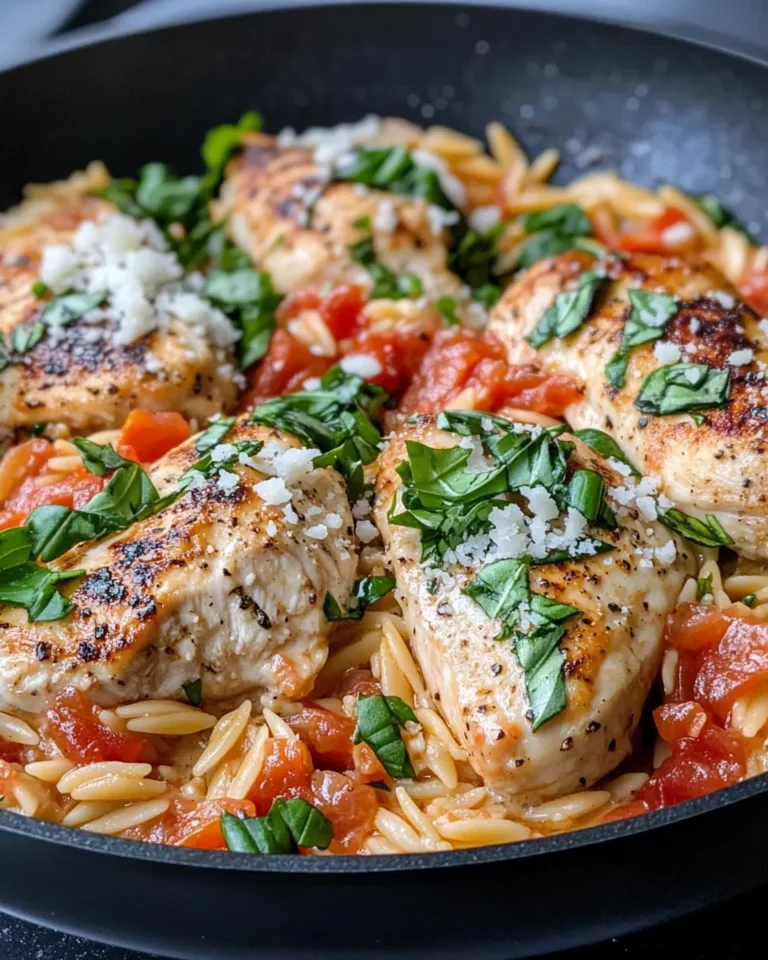 Homemade Creamy Tomato Basil Chicken Orzo photo