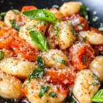 Homemade Creamy Tomato Basil Gnocchi photo