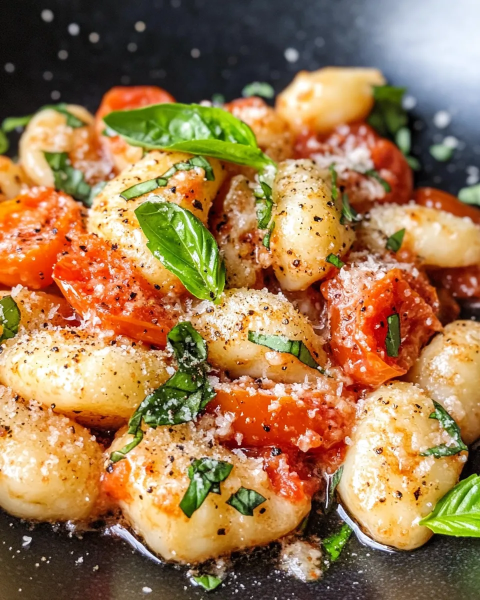 Homemade Creamy Tomato Basil Gnocchi photo