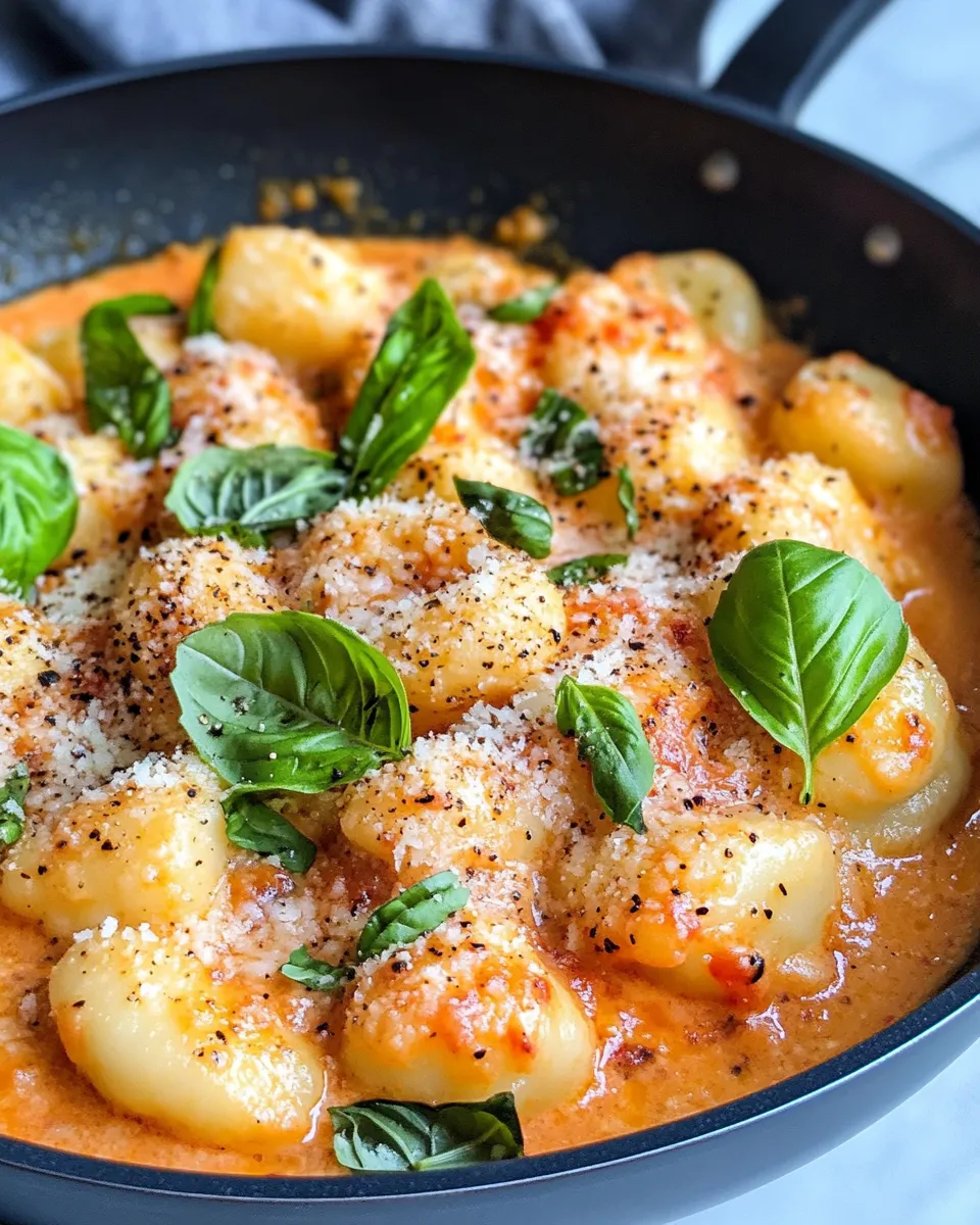 Delicious Creamy Tomato Basil Gnocchi dish photo