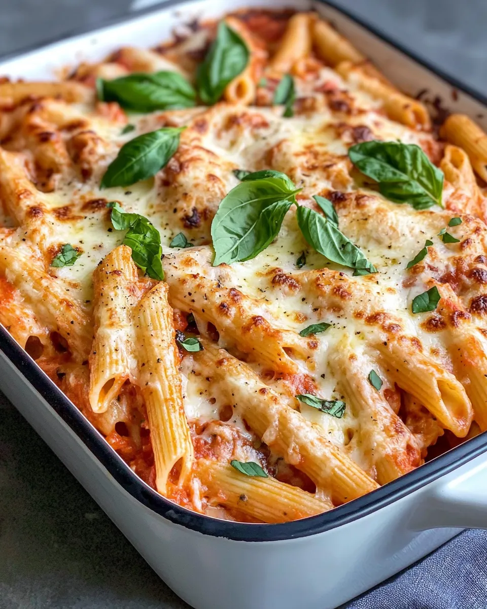 Classic Creamy Tomato Basil Pasta Bake dish photo
