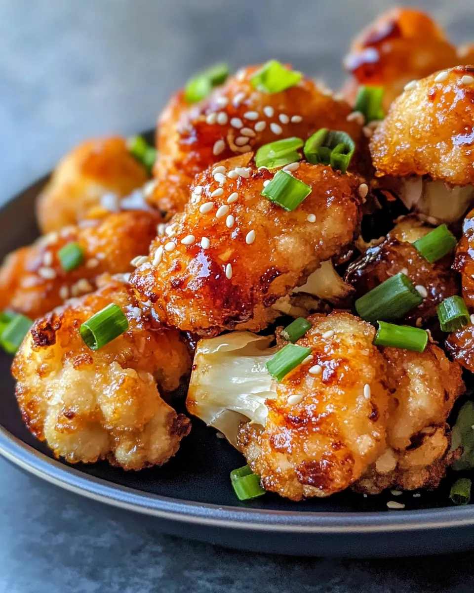 Easy Crispy Honey Garlic Cauliflower Bites recipe photo