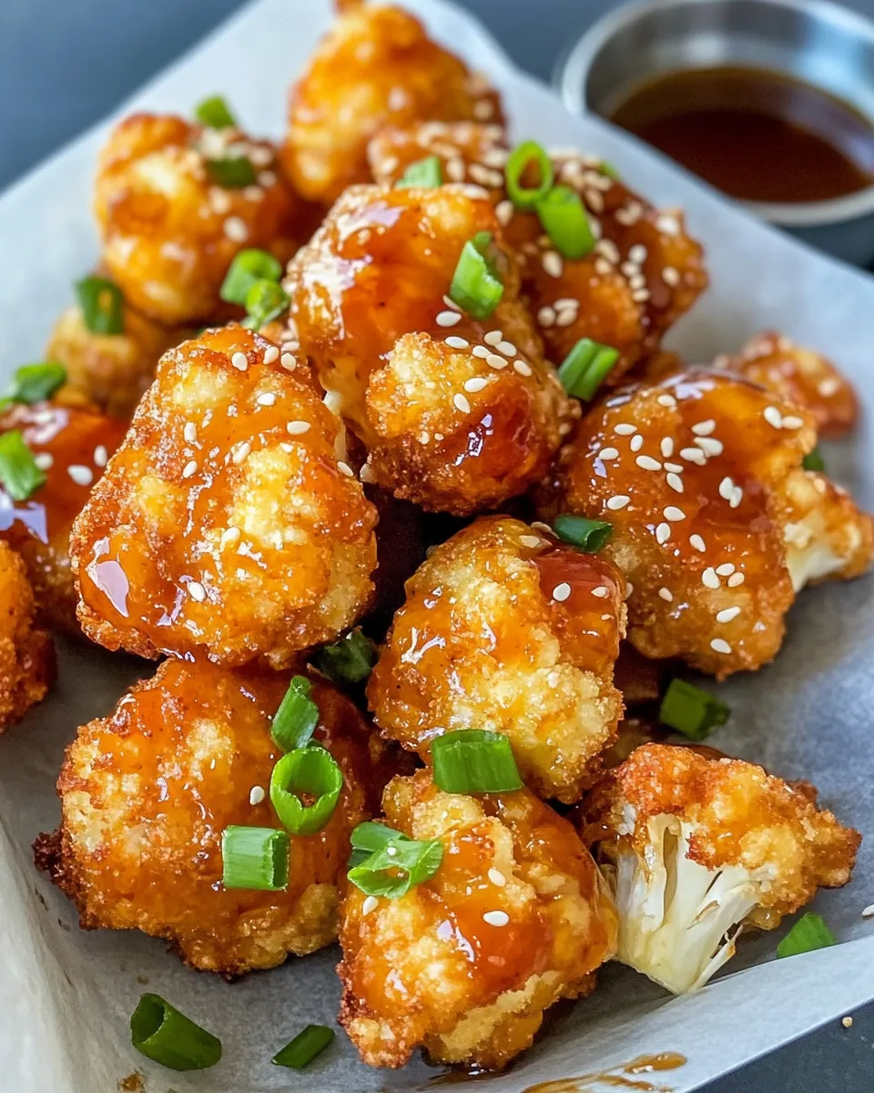 Delicious Crispy Honey Garlic Cauliflower Bites dish photo