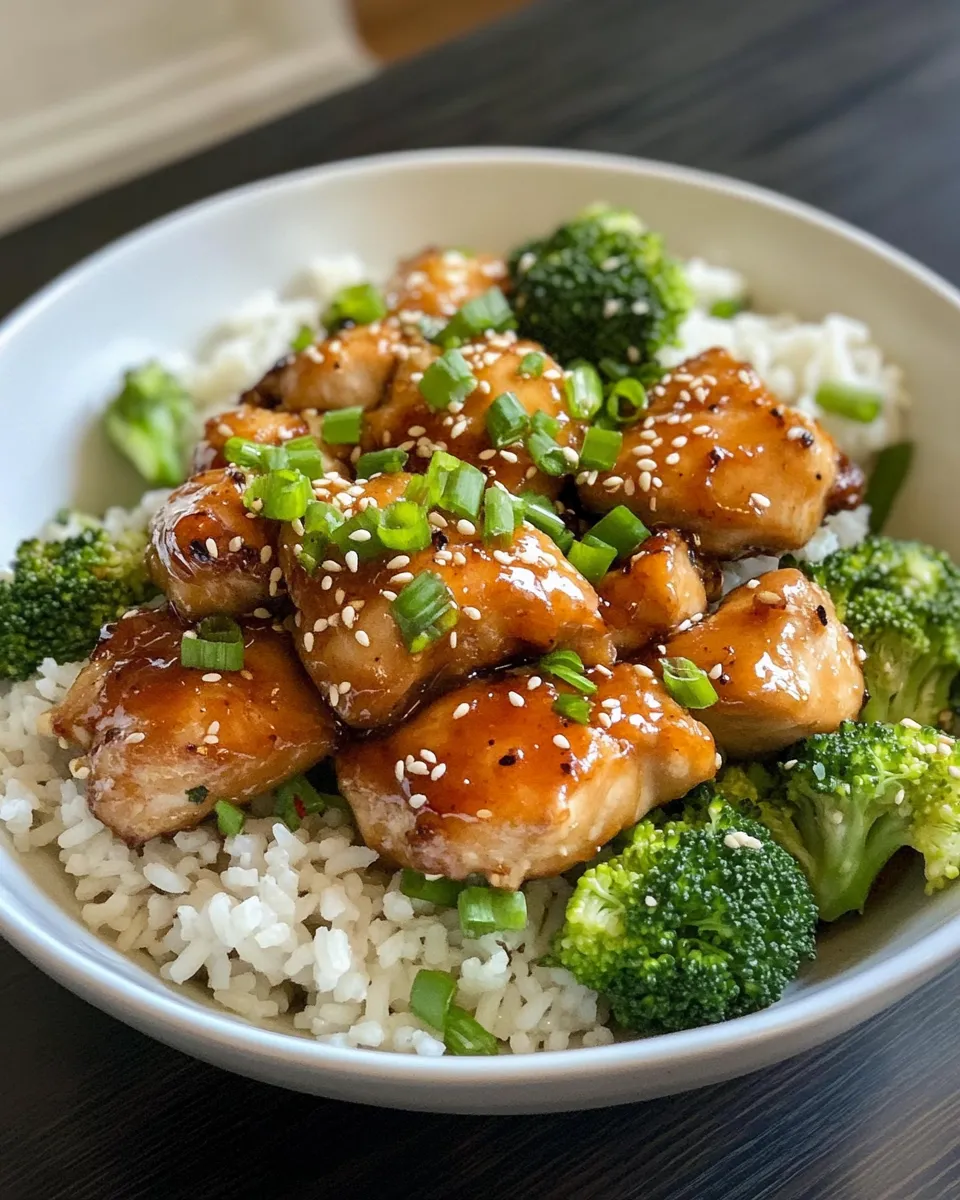 Homemade Crispy Honey Soy Chicken Bowls photo