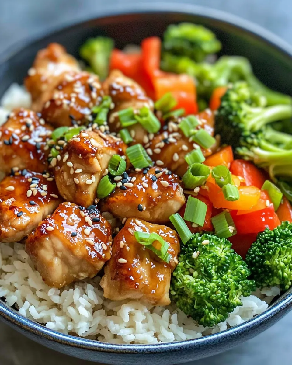 Easy Crispy Honey Soy Chicken Bowls recipe photo
