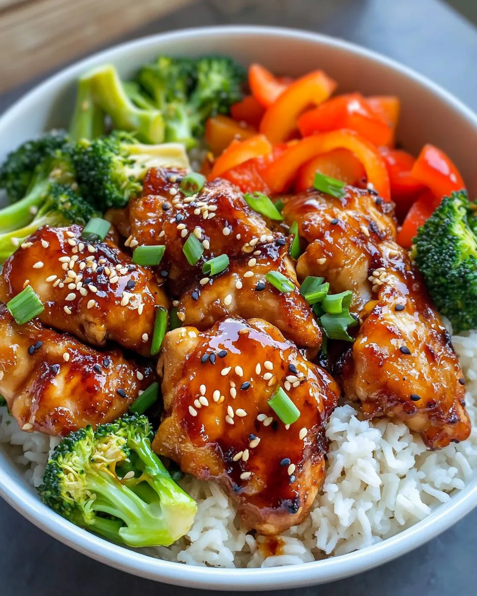 Delicious Crispy Honey Soy Chicken Bowls dish photo