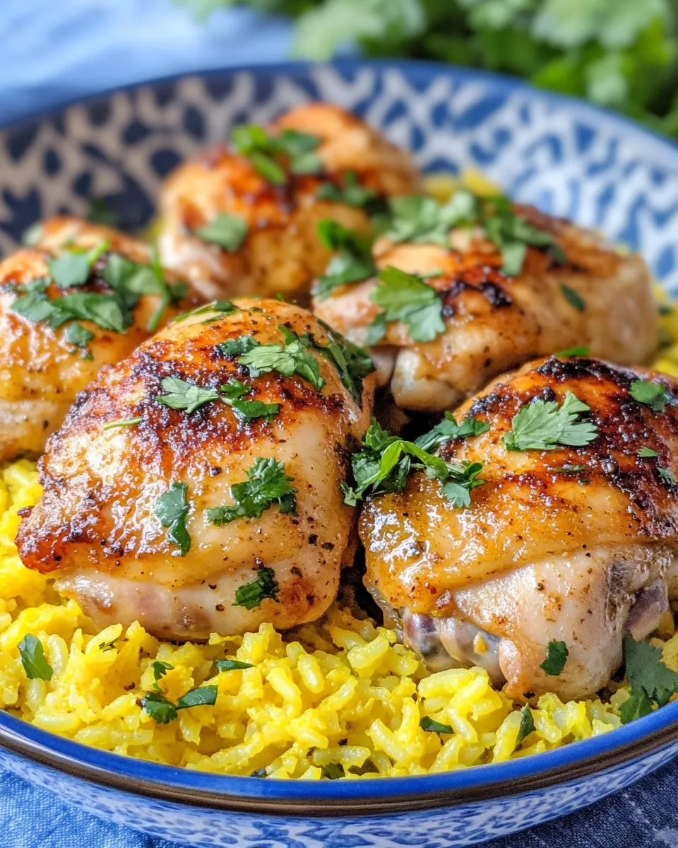 Classic Cuban Mojo Chicken with Yellow Rice image