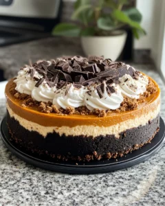 Homemade Dark Chocolate Pumpkin Cheesecake recipe photo